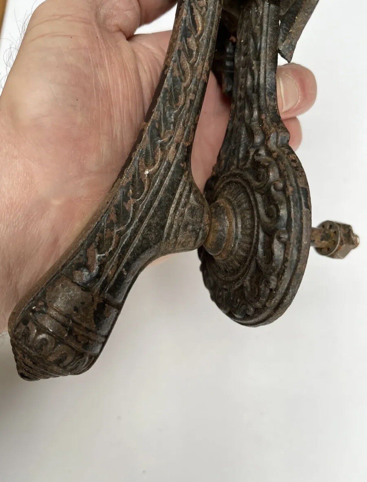 8" ANTIQUE 1882 VICTORIAN A. KENRICK & SONS No 421 SCROLLED DOORKNOCKER