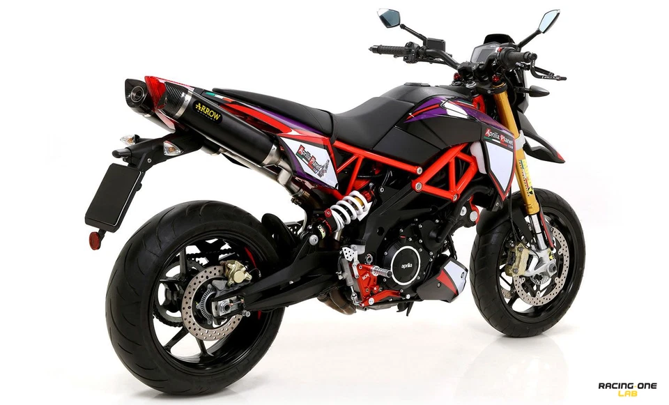 EXHAUSTS MUFFLERS SILENCERS ARROW ALUMINIUM DARK APRILIA DORSODURO 750 / 900 Foto 2 de 4