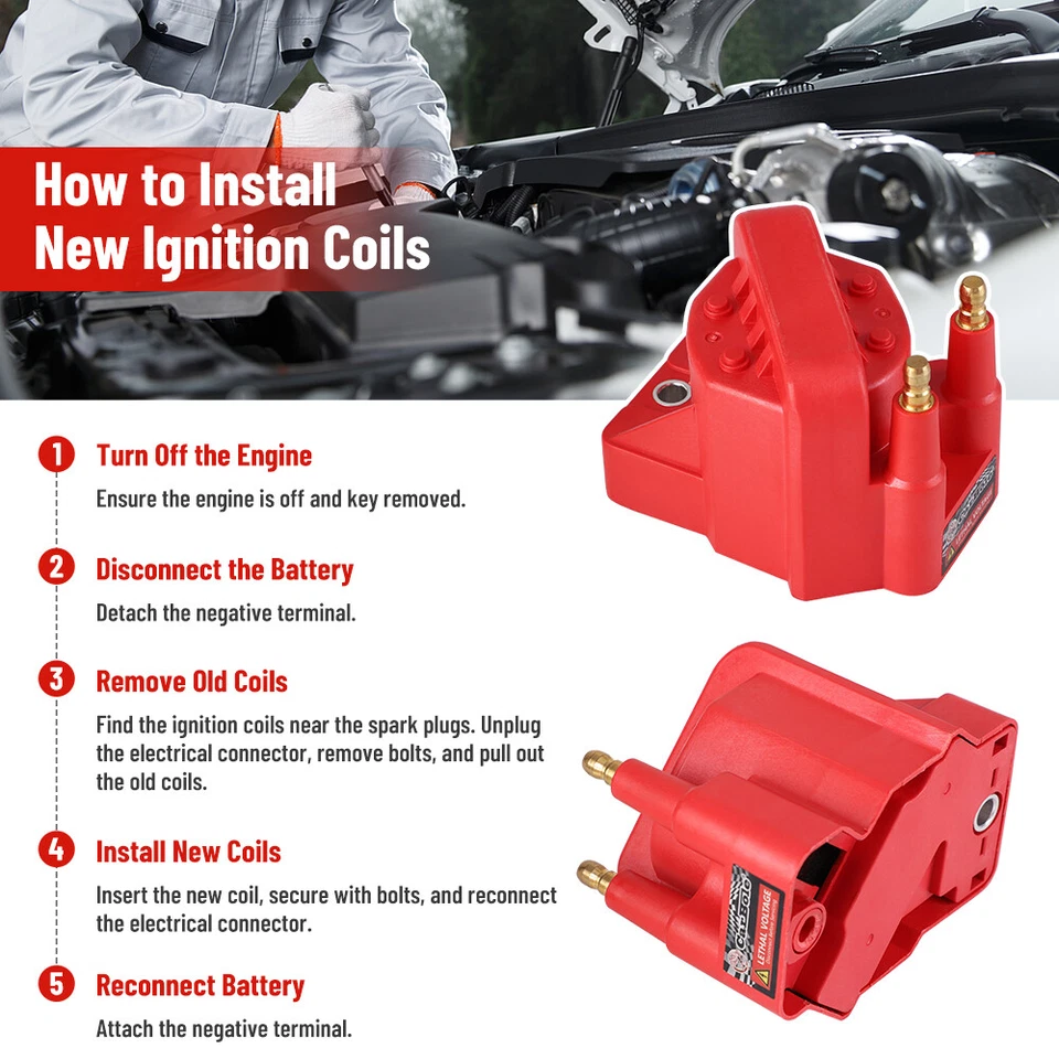 Paquete de 3 bobinas de encendido para Chevrolet Camaro Impala Pontiac Firebird 95-02 DR39 Foto 4 de 4