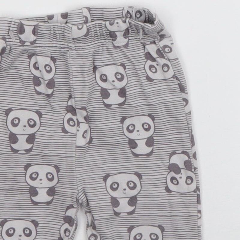 Nutmeg Girls Grey Striped Cotton Blend Jogger Size 3-6 Months image 7
