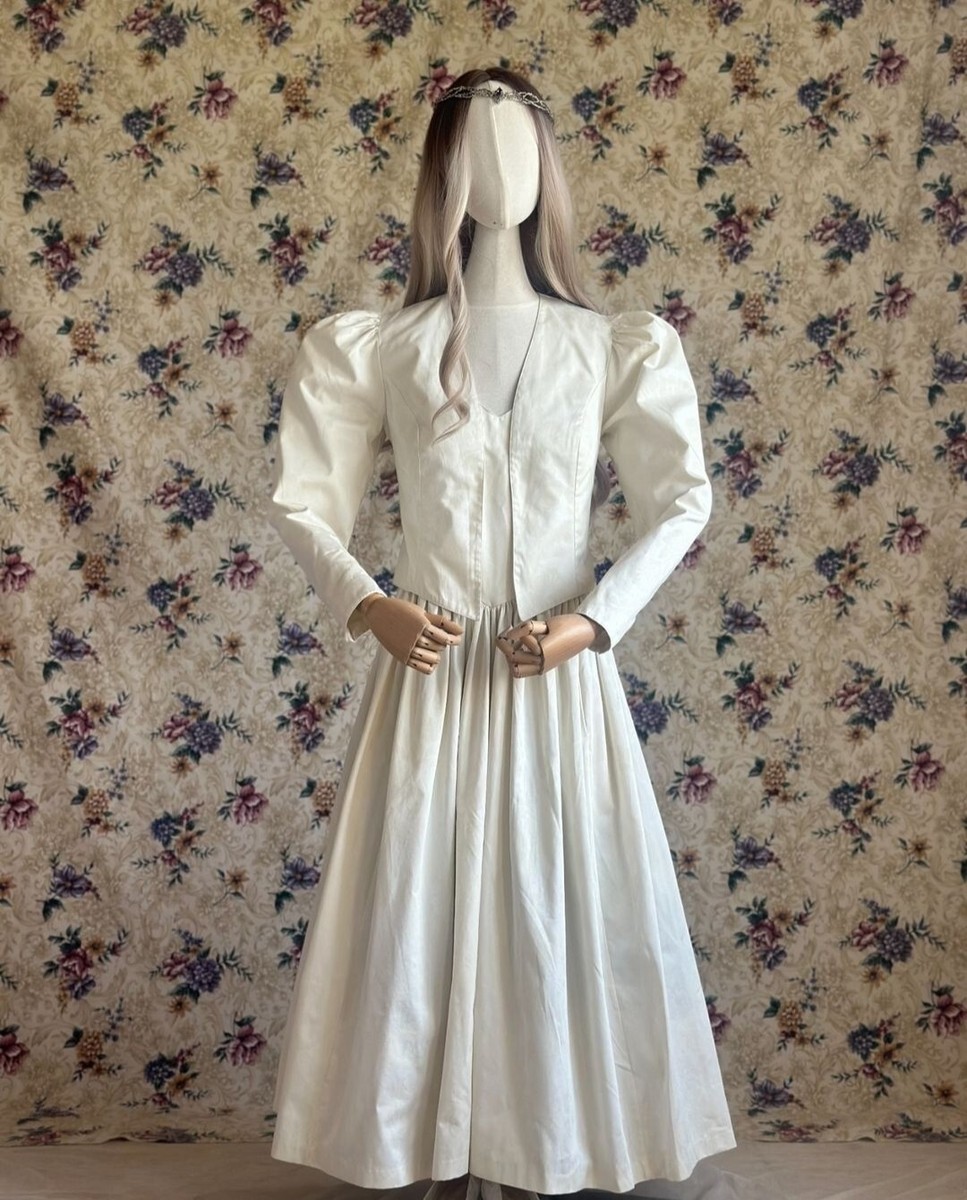 Vintage wedding party dress with blazer Laura Ashley, size Uk 12