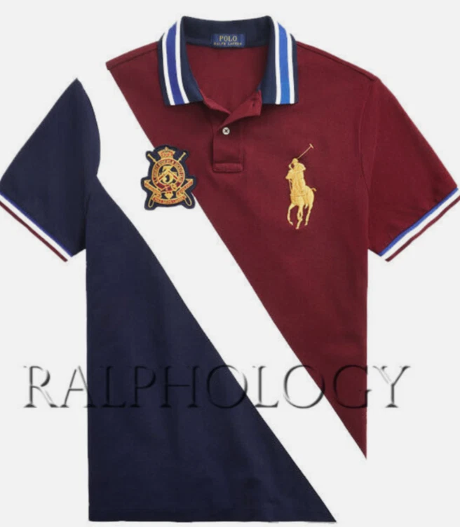Polo Ralph Lauren Custom Slim Fit Big Pony Red Gold Crest Block Mesh Polo Shirt
Opens in a new windo
