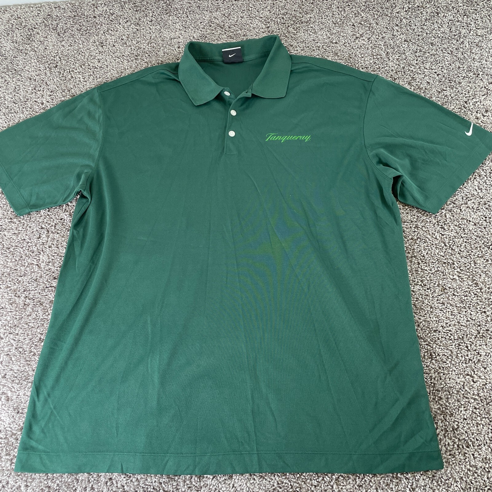 Nike Mens XL Green Swoosh Lightweight Golf Polo Shirt for Outdoors-image