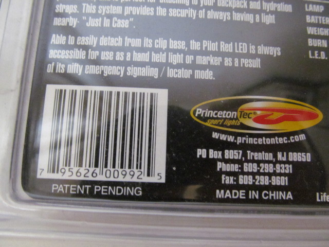 Princeton Tec Pilot Just In Case Red LED Night Vision System