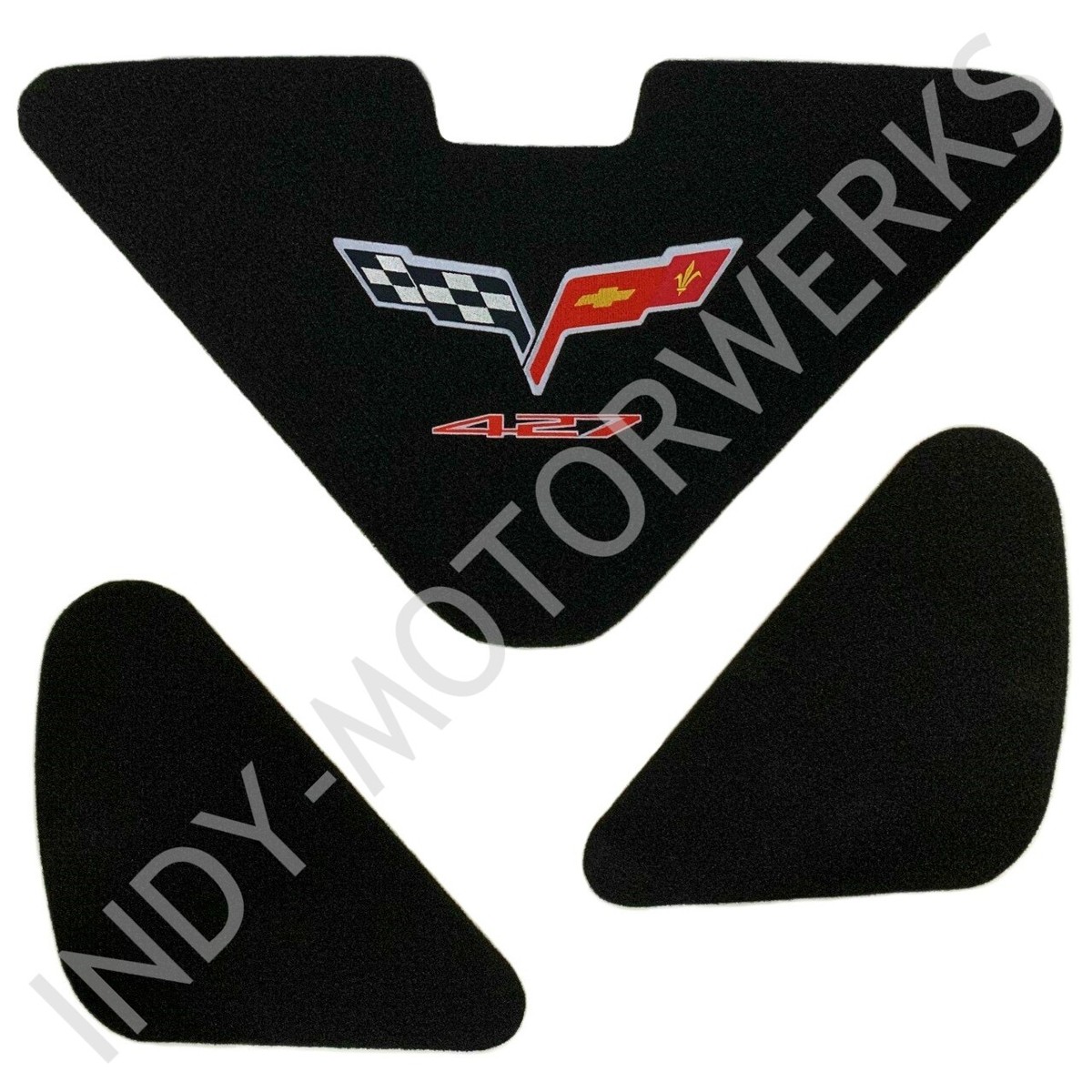C6 CORVETTE TRUNK LID LINER WITH 427 + CROSS FLAG EMBROIDERED