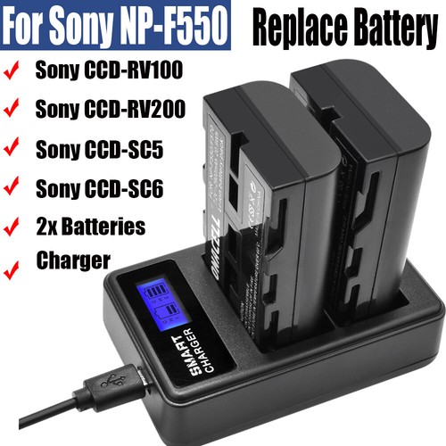 2 Piles Compatibles NP-F550/NP-F570 Pour Caméscopes Sony CCD - 7.4V 2900mAh