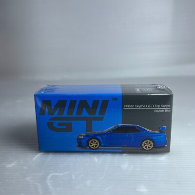1/64 Mini GT Nissan Skyline GTR R34 Top Secert Bayside Blue RHD MGT00531-R