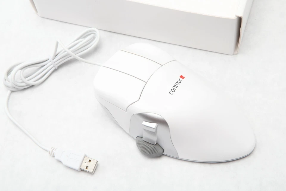 Lot 24x New Contour Design WHITE Perfit Mouse Ergonomic USB PMO5-XL-R XL Right - Image 3 of 4