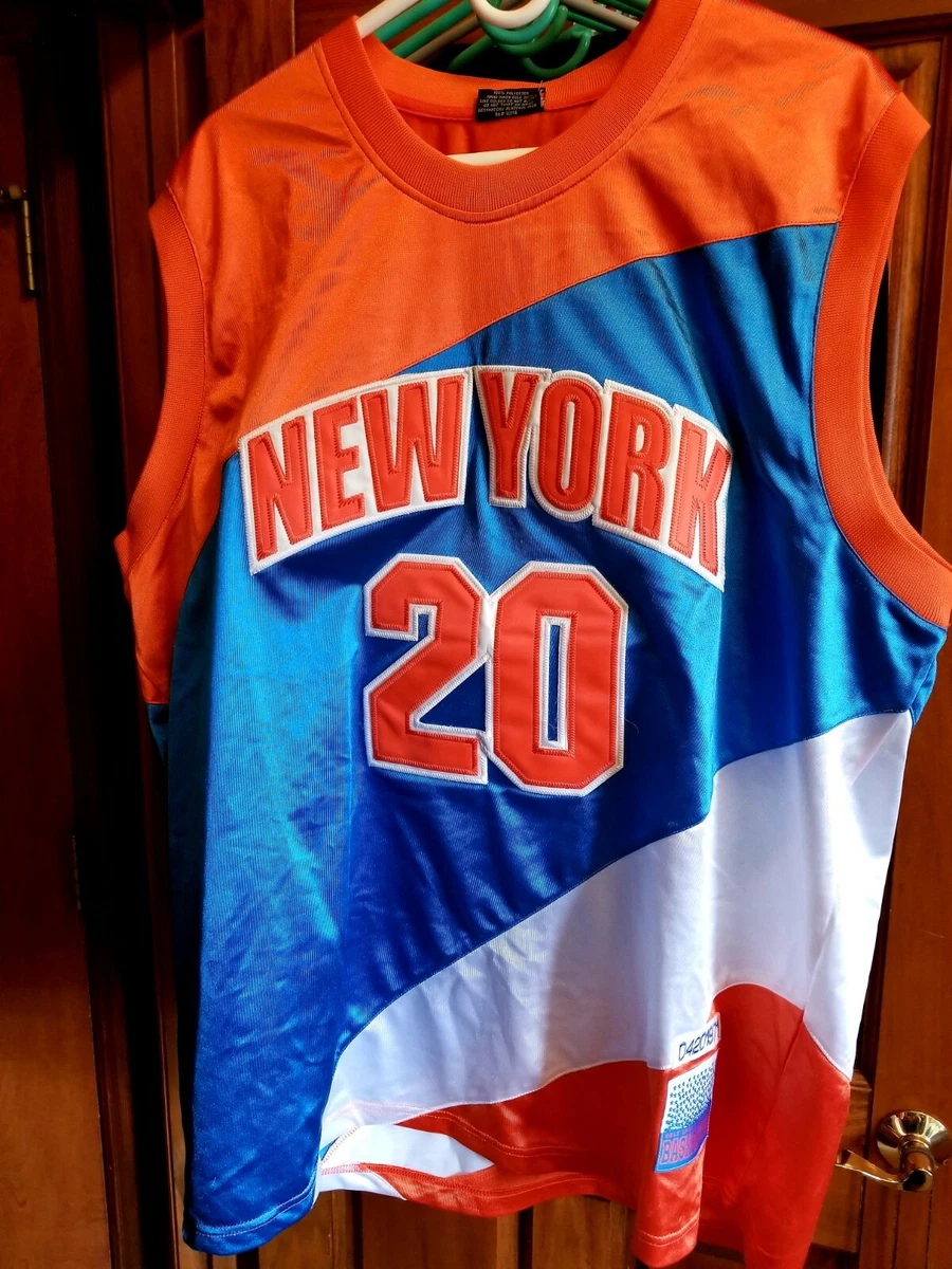Orange blue best sale and white jersey