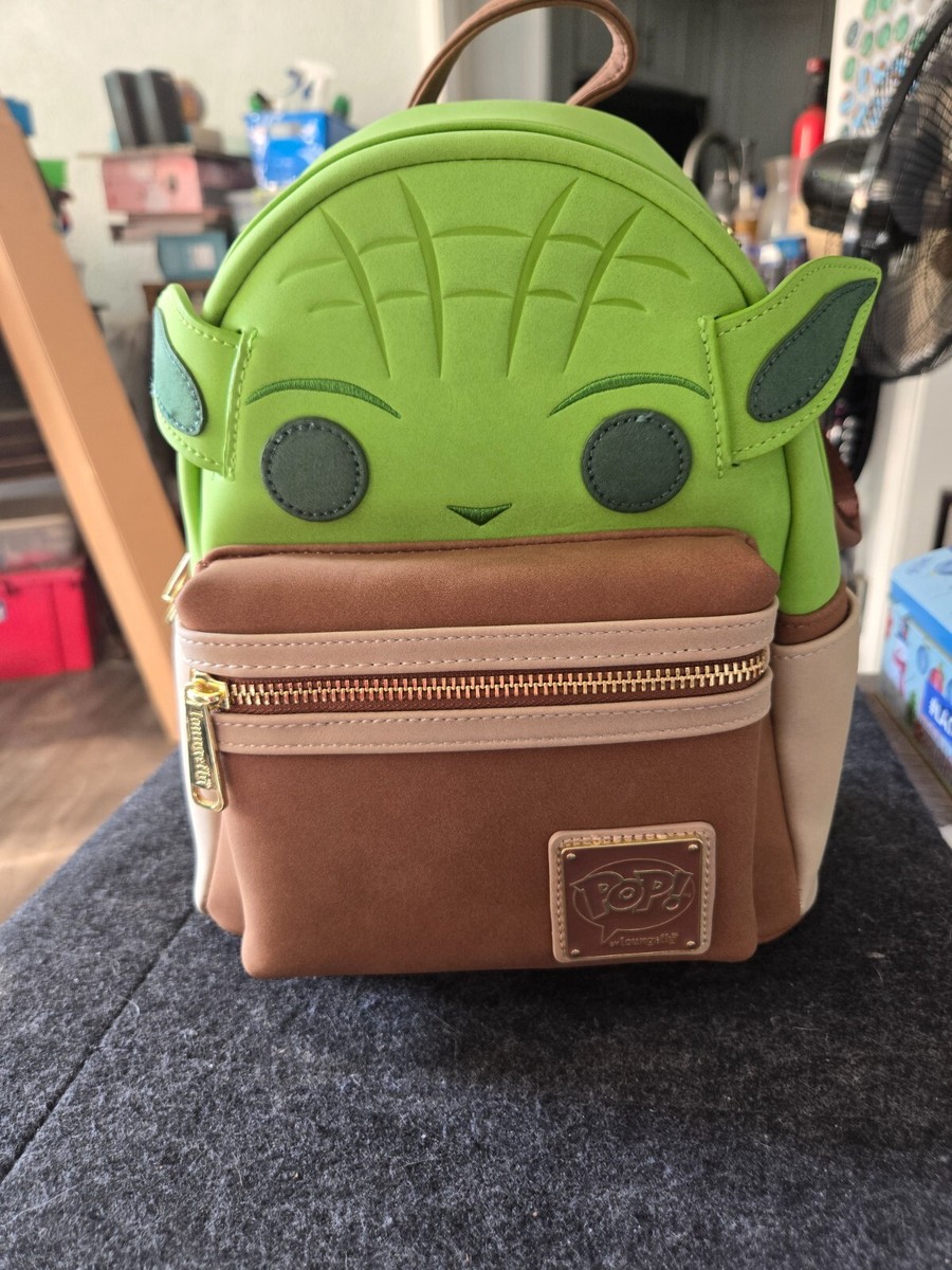 Loungefly Funko Pop! Star Wars Yoda Figural Mini Backpack New