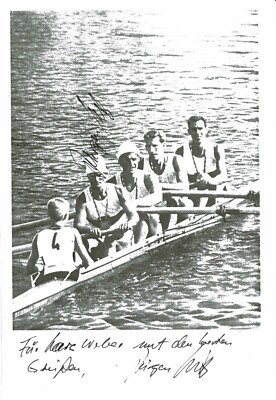 Autogramm Jürgen Litz Olympiasieger 1960 Ruderer Vierer mit