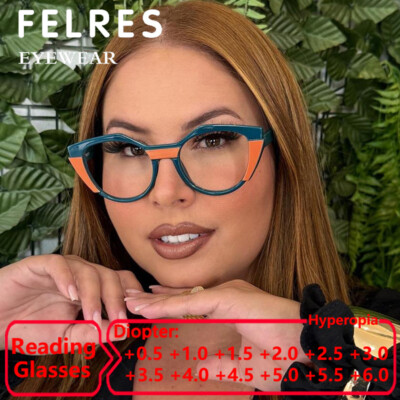 Personality Anti Blue Light Reading Glasses For Women Fashion Presbyopic Glasses