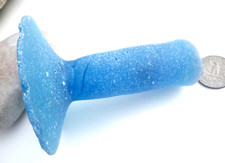 Sea Glass, Turquoise Hand Blown Stem with Base