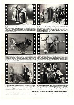 1954 America's Electric Light & Power Companies Kinetoscope Film Images Print Ad