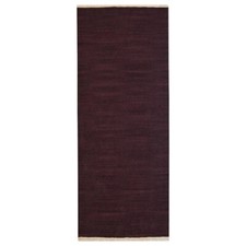Eco-Friendly Hand Woven Flat Weave Kilim Wool Area Rug Solid Plum BBD00111