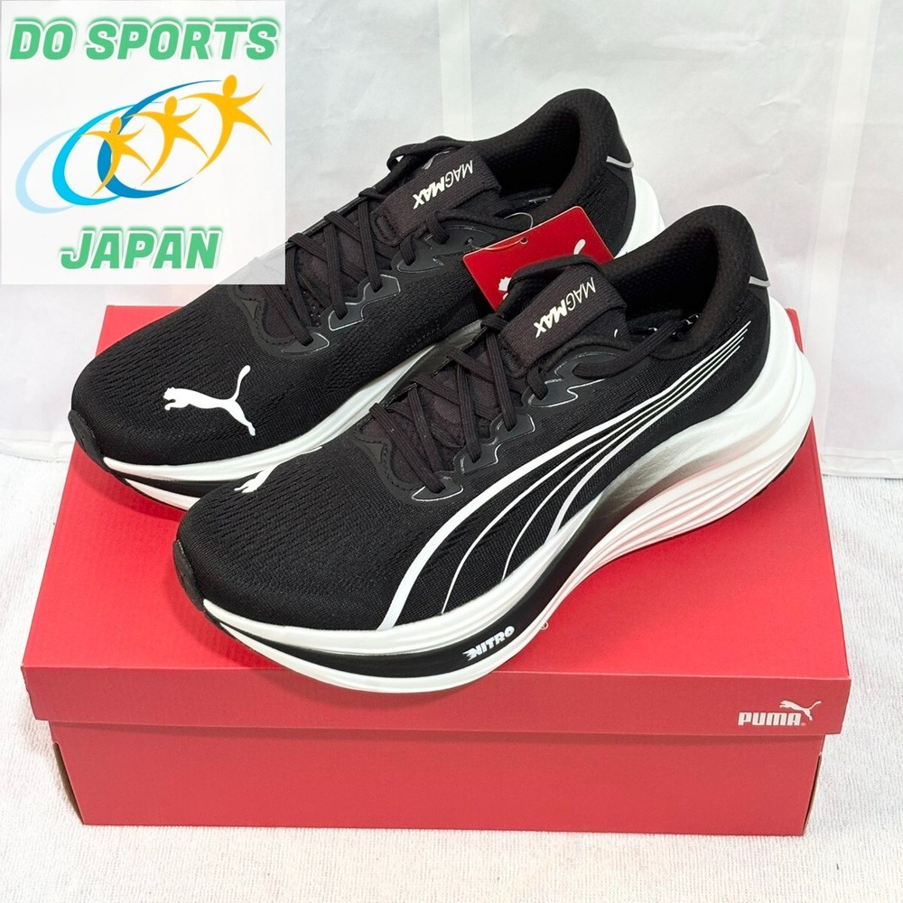 PUMA MagMax Nitro Running Shoes 310088 01 Black/White/Dark Gray Men Sneakers