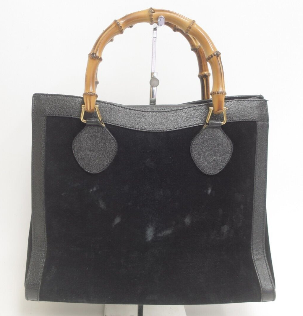 Autentica borsa a mano Gucci in camoscio di bambù #33813