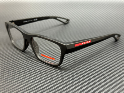 PRADA LINEA ROSSA PS 03RV 1BO1O1 Matte Black Men's 56 mm Eyeglasses
