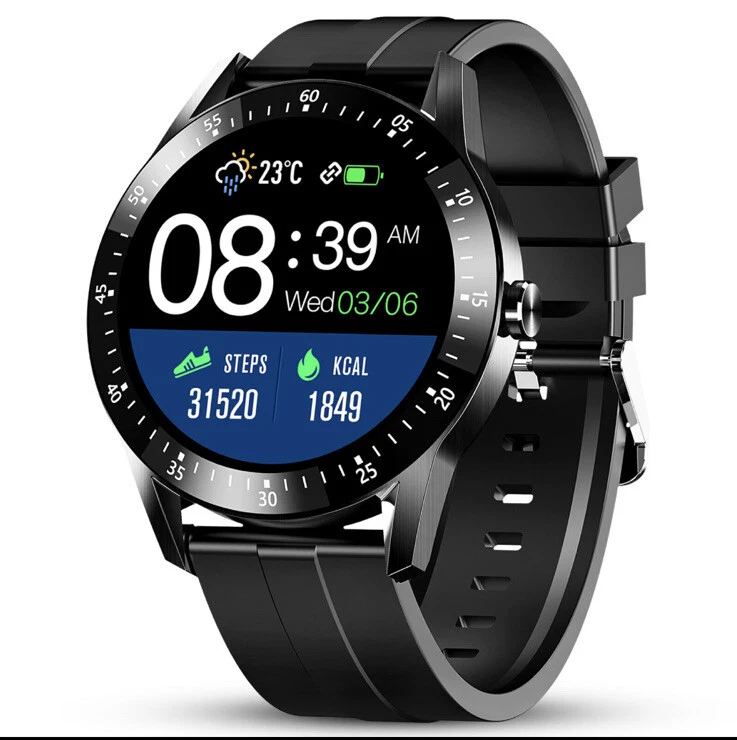 GoKoo S11🇬🇧Black 1.28” Smart Watch. Touch Display. Heart,Blood,Sports Modes.