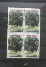 TIMBRES JAMAÏQUE: bloc de 4 T. l'arbre national Blue Mahoe (A081)