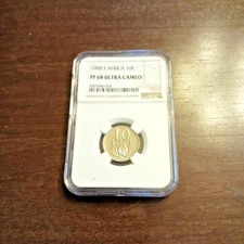 1988 South African 10 Cents PF 68 Ultra Cameo