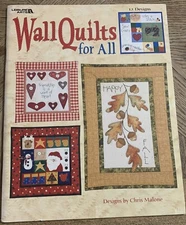 WALL QUILTS FOR ALL -12 DESIGNS- LEISURE ARTS- DESIGNS BY CHRIS MALONE