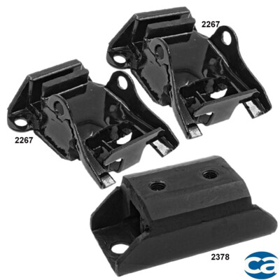 For 70-71 Engine Motor Mounts & Trans. Mount 3Pcs Set for Chevrolet Camaro