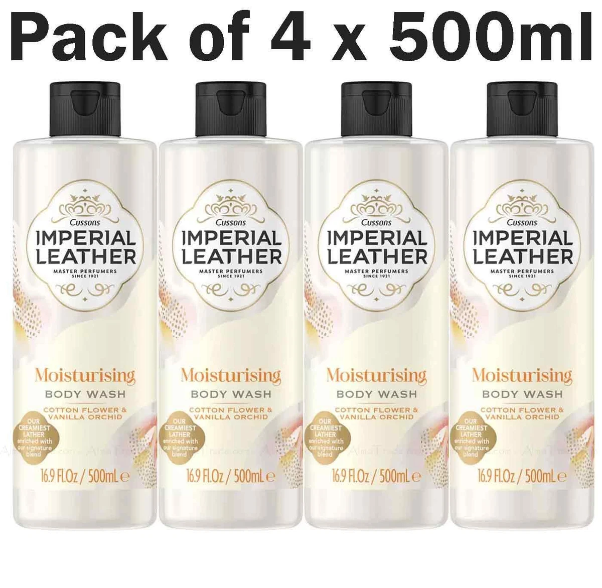 Imperial Leather Moisturising Body Wash Cotton Flower & Vanilla Orchid 4 x 500ml