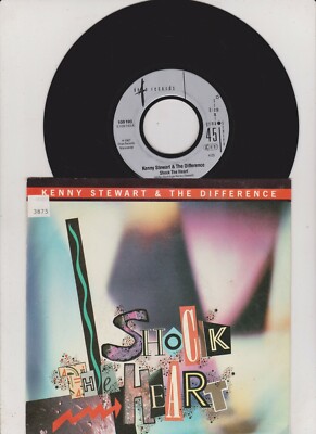 7 '' Kenny Stewart & The Difference - shock the heart  Promo Info  Blatt 