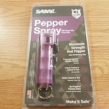 Sabre Flip Top Keychain Up To 25 Bursts Purple Pepper Spray With UV Dye 15344