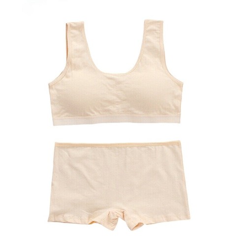 Training Bras Crop Top Girls Bra Underwear Short Boxer Sets Cotton 8-14 Years - Picture 4 of 9