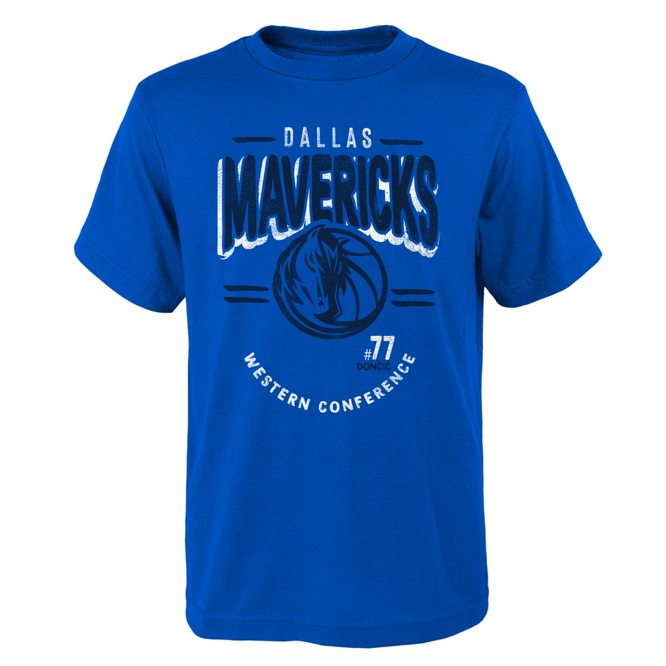 NBA T-Shirt Dallas Mavericks Luka Doncic 77 First String II blau Shirt - Bild 1 von 1
