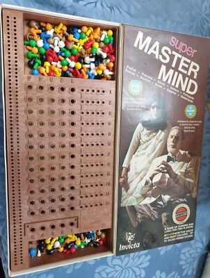 Vintage SUPER MASTER MIND Board Peg Game 1975 & The Royal Trivia Quiz