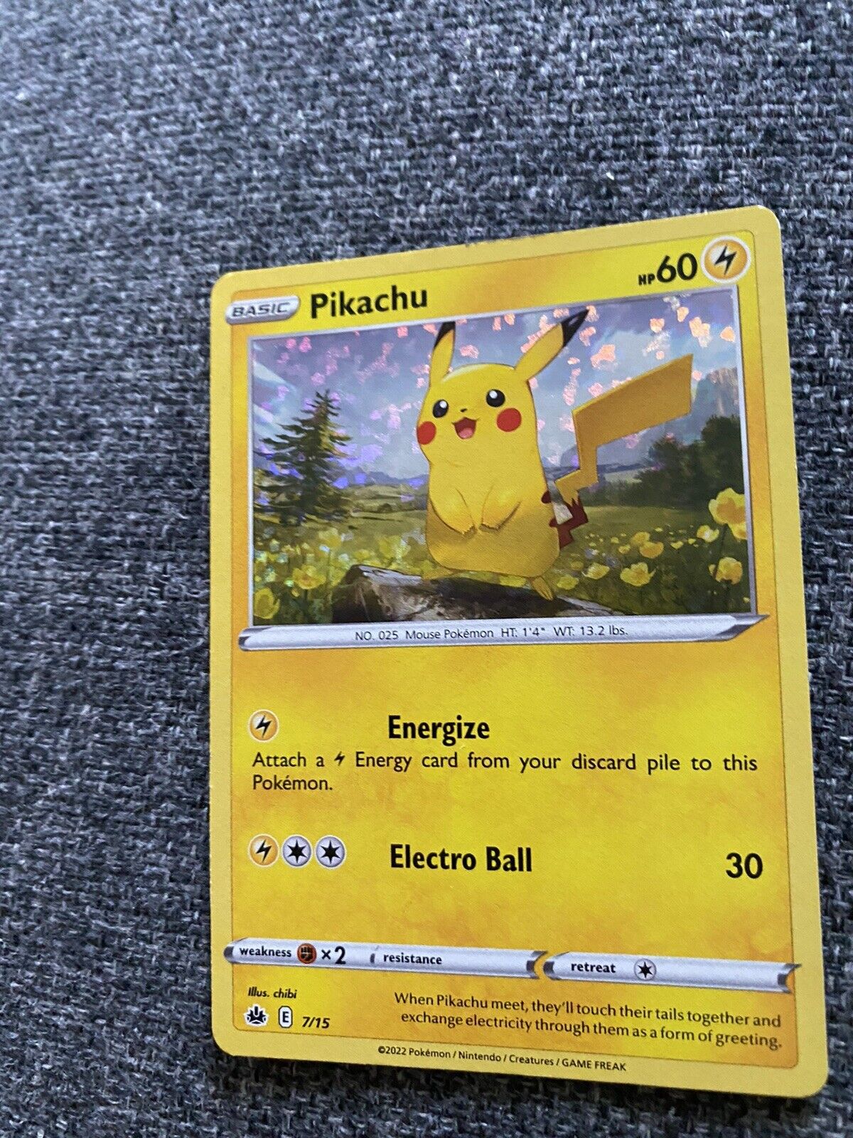 Pikachu McDonalds Happy Meal Holo Foil Promo 2022 Pokemon TCG Card 7/15 🔥