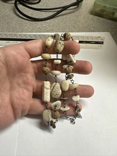 Vintage Sterling Silver Silpada Stone Bead Necklace 20”