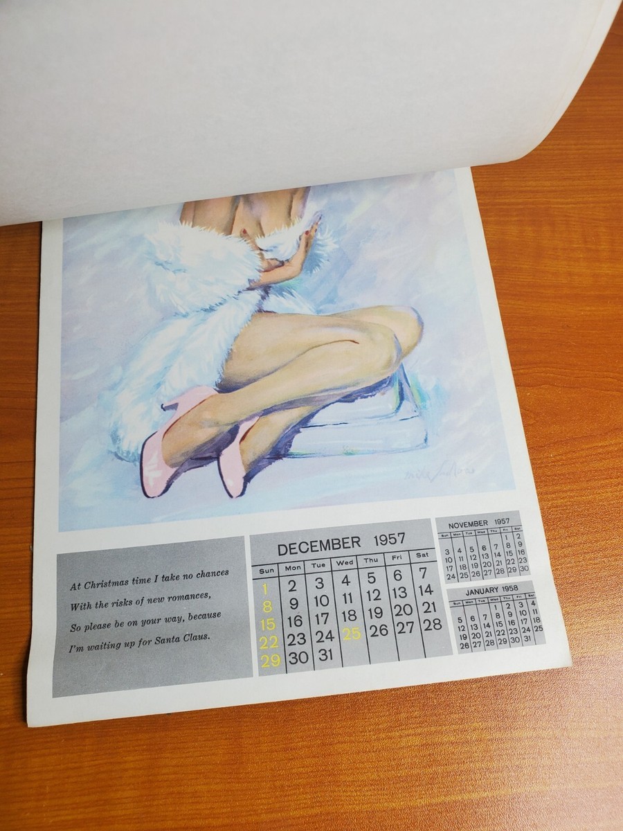 1957 Esquire Girl Pinup Girl Calendar Full 12 Month Calendar