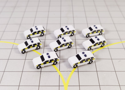 8x POLICE CARS 4x4 Airport/Aircraft Vehicles Scenery GSE Models 1:200 Scale