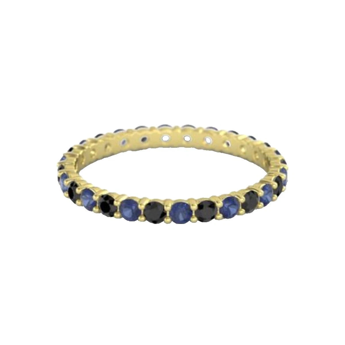 Yellow Gold Plated Black Fashion Rings