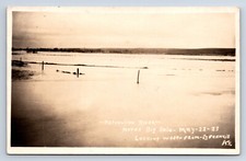 Vintage RPPC St. Francis KS Republican River After Big Rain Flood  T9