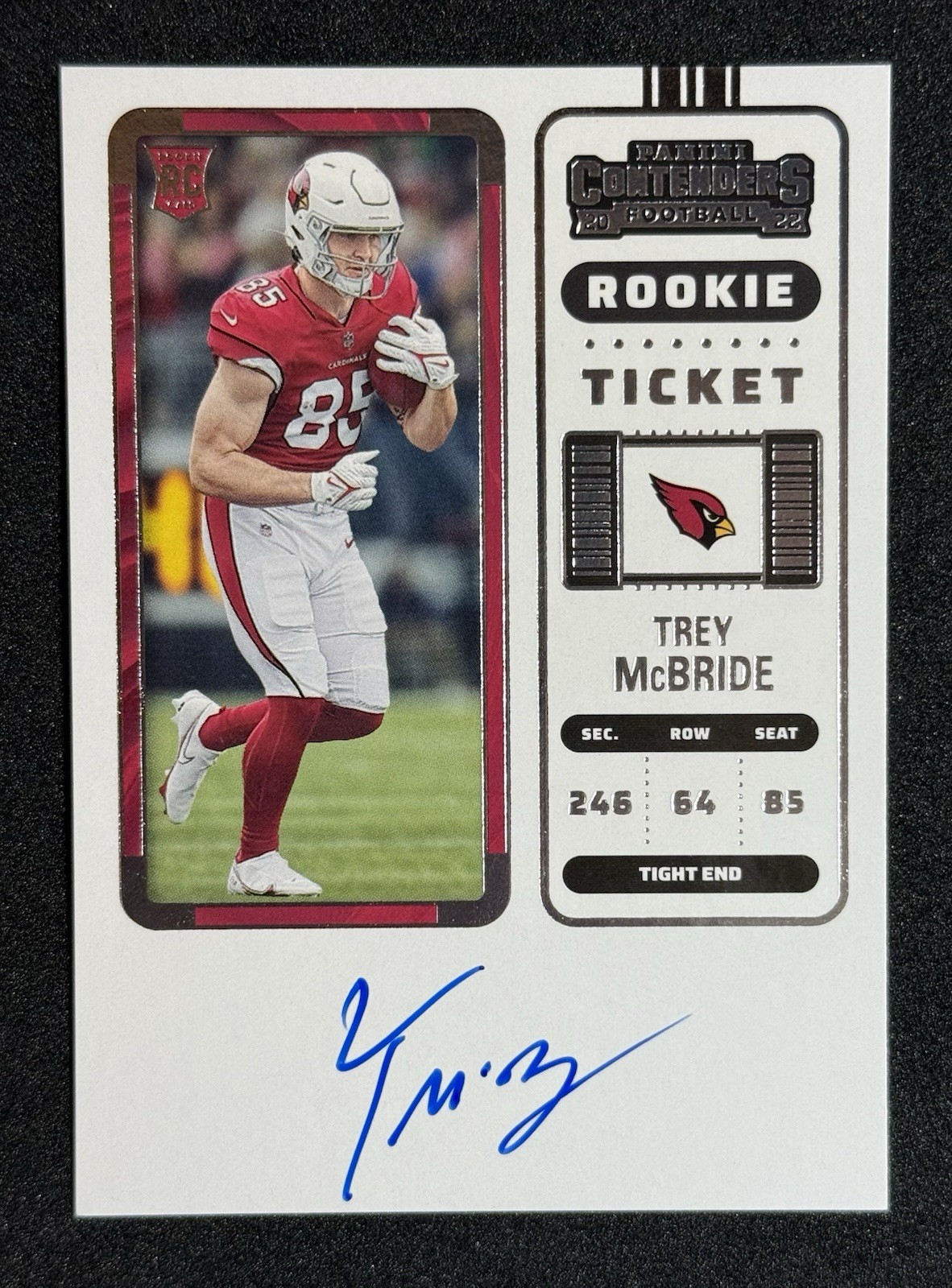 Trey McBride Panini Contenders #136 Rookie Autograph Ticket