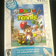 Nintendo Mario Power Tennis New Play Control! Nintendo Wii Game E - w/ Case