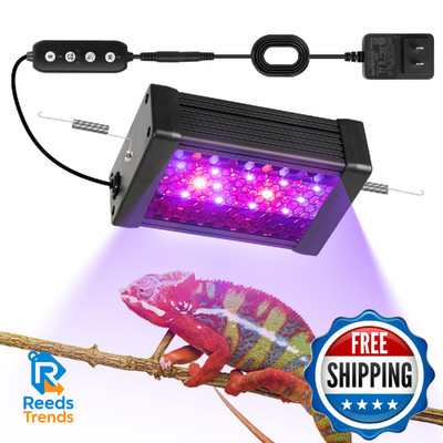 HNRLOY UVB Reptile Light, 9W UVA UVB Dimmable LED Reptile Lamp for Bearded Drago