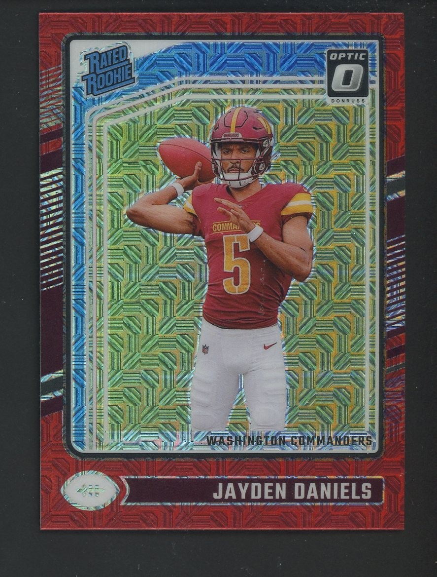 2024 Donruss Optic Red Mojo #248 Jayden Daniels RC Rated Rookie