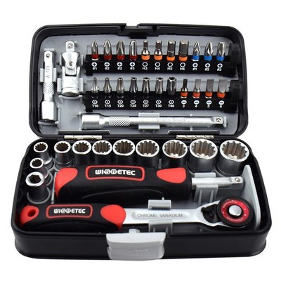 38 Teiliges Steckschlüsselsatz 1/4 '' Ratchet Wrench Spanner Bike Repair