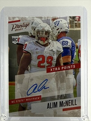 2021 Chronicles Prestige #PS-AMC, ALIM McNEIL RC Auto, NC State, Detroit Lions