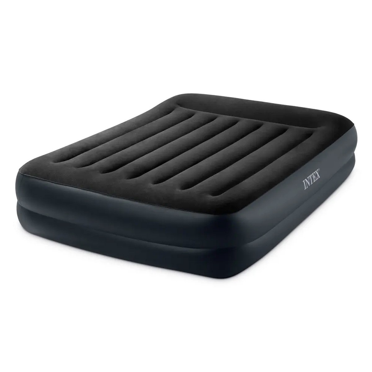 Matelas gonflable électrique 2 places Fibertech bleu haute résistance