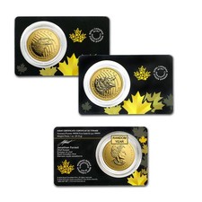 Canada 1 oz Gold .99999 Call of the Wild BU Assay Card (Random) 4382.21 per troy oz