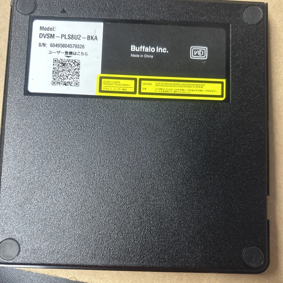 Buffalo DVSM-Pls8u2-bka Portable External USB 2.0 DVD CD RW Writer Burner Drive - Image 2 of 3
