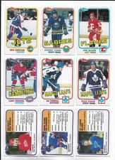 1981-82 Topps Hockey:Lot of 9 different