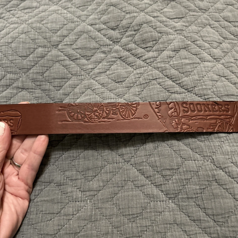 Oklahoma Sooners Brandish Leather Belt OU! - Image 3 of 4